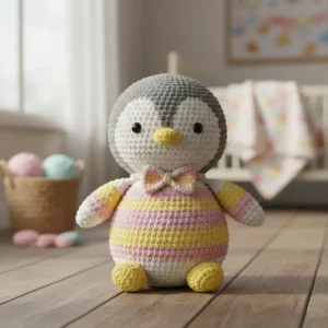 Sweet Pastel Penguin Amigurumi Crochet Pattern - Beginner Friendly Plush Toy PDF 38 inchs